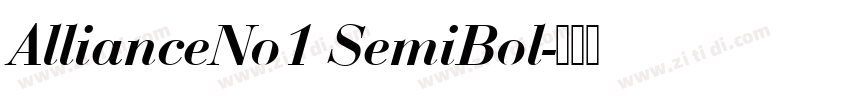 AllianceNo1 SemiBol字体转换